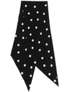 SAINT LAURENT POLKA DOT CREPE DE CHINE SCARF