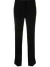 Emporio Armani Cropped Slim-fit Trousers In Black
