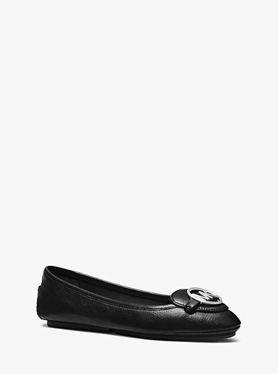 Michael Kors Lillie Leather Moccasin In Black