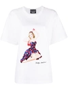 BOUTIQUE MOSCHINO PIN-UP GIRL COTTON T-SHIRT