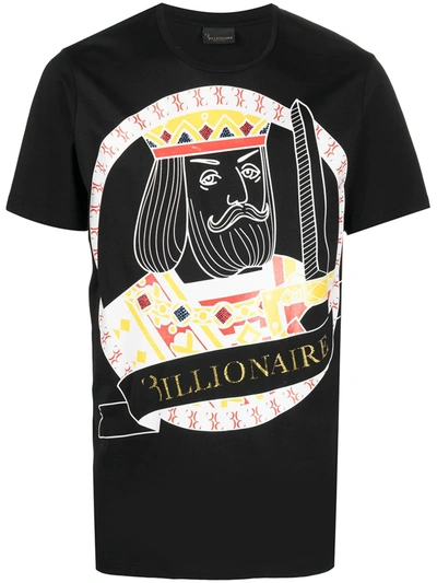 Billionaire Casino Print T-shirt In Black
