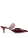 MALONE SOULIERS CROCODILE-EFECTPOINUED MULES