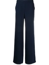 P.a.r.o.s.h Tapered Leg Trousers Sophisticated Twist In Blue