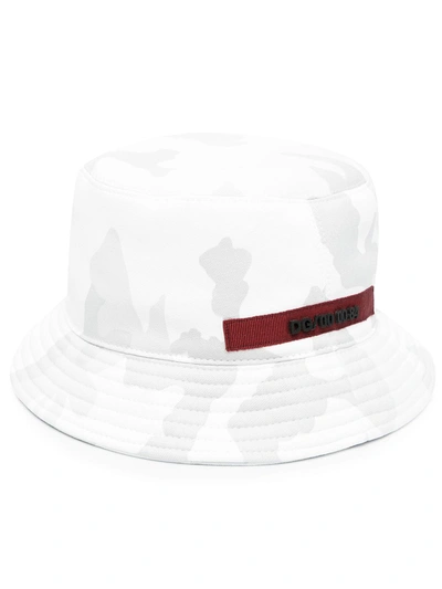 Dolce & Gabbana Logo-patch Camouflage-print Bucket Hat In White