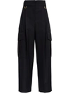 GIVENCHY BLACK CARGO PANTS IN LIGHT WOOL