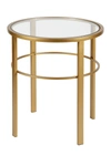 ADDISON AND LANE GAIA BRASS FINISH SIDE TABLE,810325032408