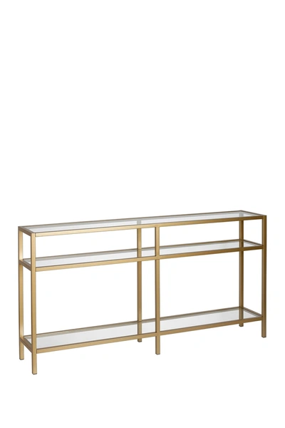 Addison And Lane Sivil 55" Brass Finish Console Table