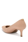Karl Lagerfeld Rosette Quilted Pointed Toe Pump In Nude