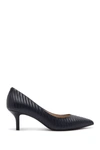 Karl Lagerfeld Rosette Quilted Pointed Toe Pump In Midnight