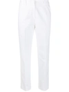 Emilio Pucci Cropped Cotton-blend Twill Slim-leg Pants In White