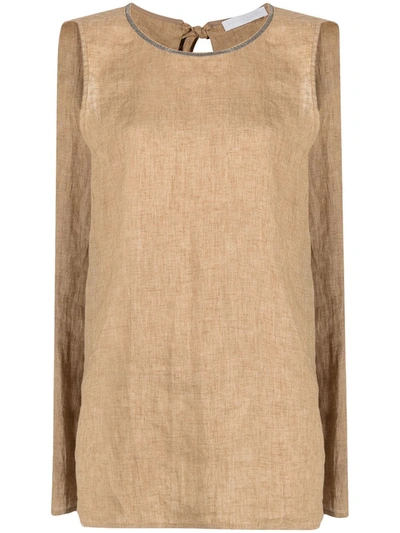 Fabiana Filippi Trapeze-style Blouse In Brown