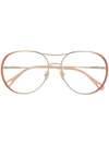 Chloé Gold Tone Irene Optical Glasses In Gold