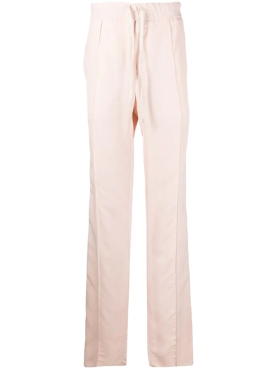 Tom Ford Drawstring Gabardine Straight-leg Trousers In Pink