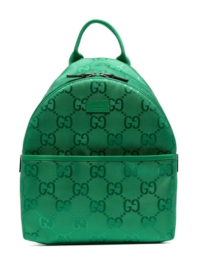 Gucci Kids' Gg Monogram Backpack In Green