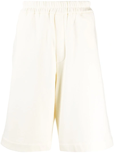 Jil Sander Plus Embroidered Organic Cotton Shorts In White