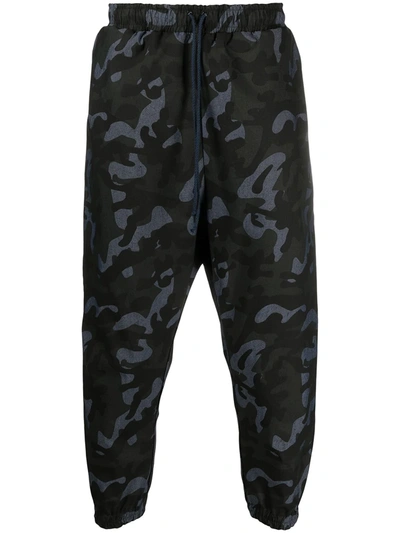 Alchemy Camouflage-print Drop-crotch Trousers In Blue