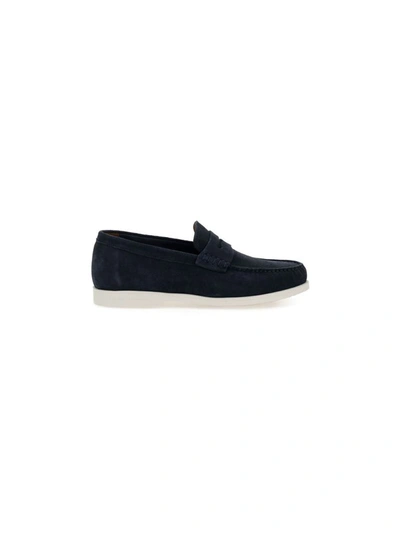 Fratelli Rossetti Woven Leather Loafers In Blue