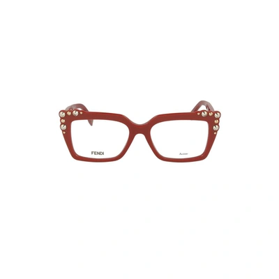 Fendi Women's  Red Metal Glasses