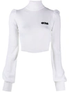 GCDS GCDS WOMEN'S WHITE WOOL SWEATER,FW21W02004501 XS