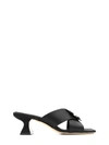 ALDO CASTAGNA ALDO CASTAGNA WOMEN'S BLACK LEATHER SANDALS,ROSALIABLACK 38