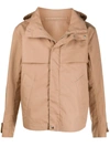 AMI ALEXANDRE MATTIUSSI CONCEALED HOODED RAINCOAT