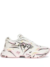 Dolce & Gabbana Daymaster Leather Running Sneakers In White