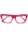 Tom Ford Cat-eye Frame Glasses In Red