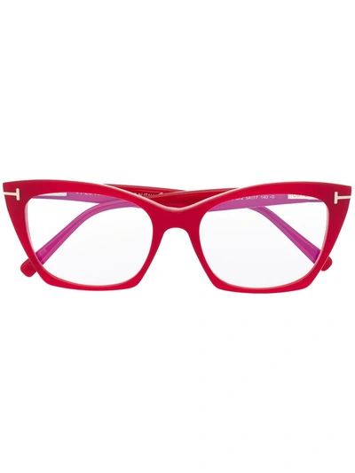 Tom Ford Cat-eye Frame Glasses In 54072 - Rosa Luc