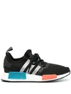 Adidas Originals Nmd_r1 "black/silver/solar Red" Sneakers In Black