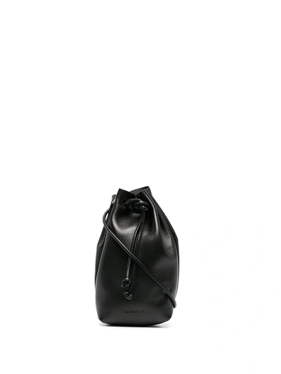 Jil Sander Pouch-style Bracelet Bag In Black
