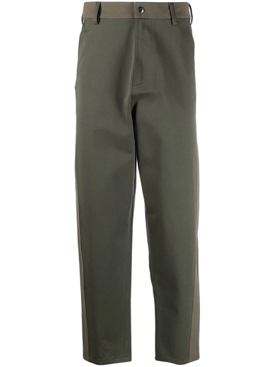 Valentino Baggy-fit Panelled Trousers In Green