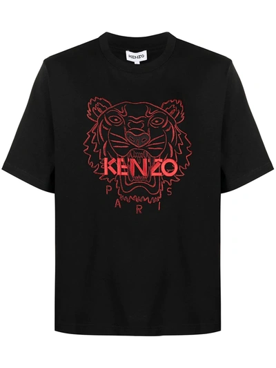 Kenzo Tiger-motif T-shirt In Black