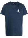 Isabel Marant Logo-print Crew-neck T-shirt In Blue