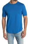 Goodlife Crew Neck Curve Hem T-shirt In Strong Blue