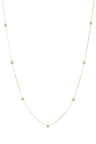 Karat Rush 14k Yellow Gold 18" Diamond Cut Bead & Link Chain Necklace