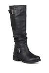 Journee Collection Women's Stormy Extra Wide Calf Knee High Riding Boots In Black