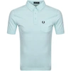 FRED PERRY FRED PERRY BUTTON DOWN COLLAR POLO T SHIRT BLUE