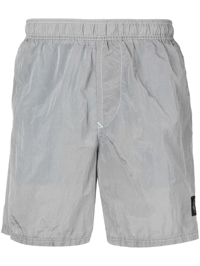 Stone Island Metal Garment Dyed Swimming Shorts In Blue
