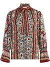 ALICE AND OLIVIA REILLY FLOWER POT-PRINT BLOUSE
