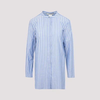 's Max Mara Addi Striped Cotton Poplin Long Shirt In Azzurro
