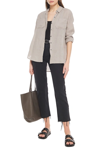 James Perse Linen Shirt In Neutrals