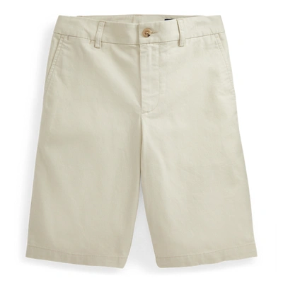Polo Ralph Lauren Kids' Straight Fit Stretch Chino Short In Basic Sand
