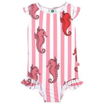 Småfolk Babies'  Sea Pink Seahorse Swimsuit