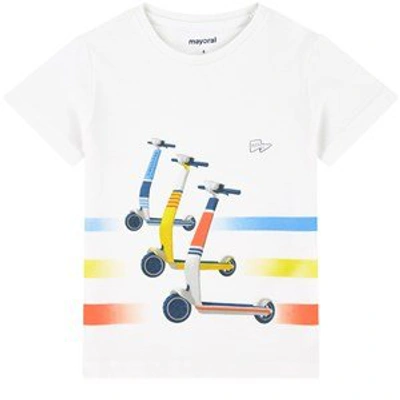 Mayoral Babies'  White Scooter Print T-shirt