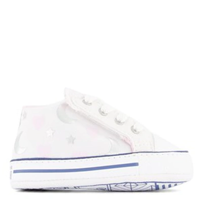 Converse Kids'  White Silver Moon Chuck Taylor All Star Crib Trainers