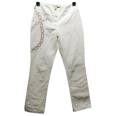 Pre-owned Valentino Straight Jeans In White