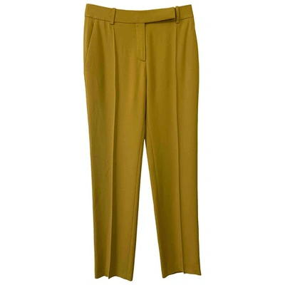 Pre-owned Valentino Silk Straight Pants In Green