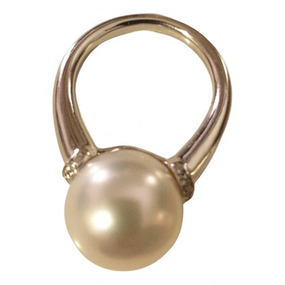 Pre-owned Mikimoto White Gold Ring In Silver