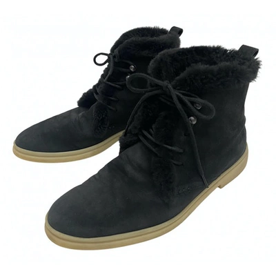 Pre-owned Loro Piana Snow Boots In Black