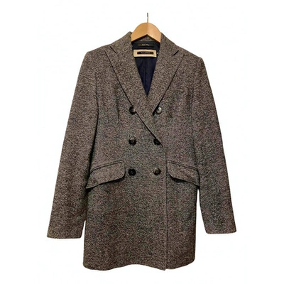 Pre-owned Tara Jarmon Wool Coat In Grey